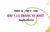 Bài 7.11 trang 41 Toán 10 tập 2 Kết nối tri thức
